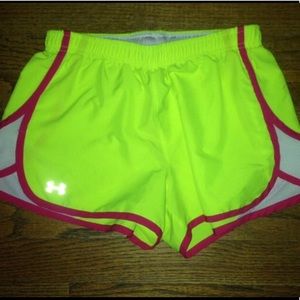 Under Armour Fluorescent Yellow Active Shorts  S